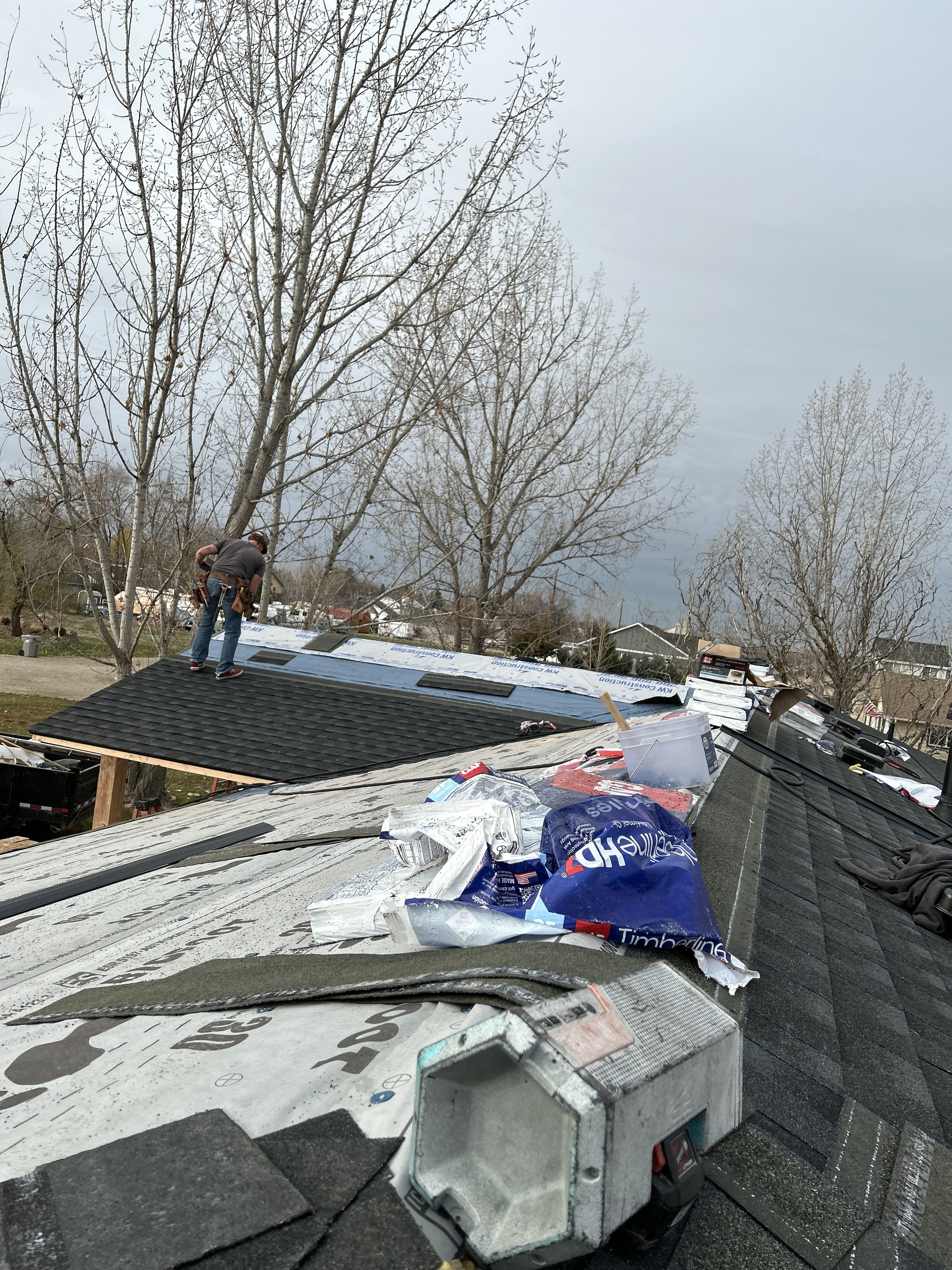 Roof installation project